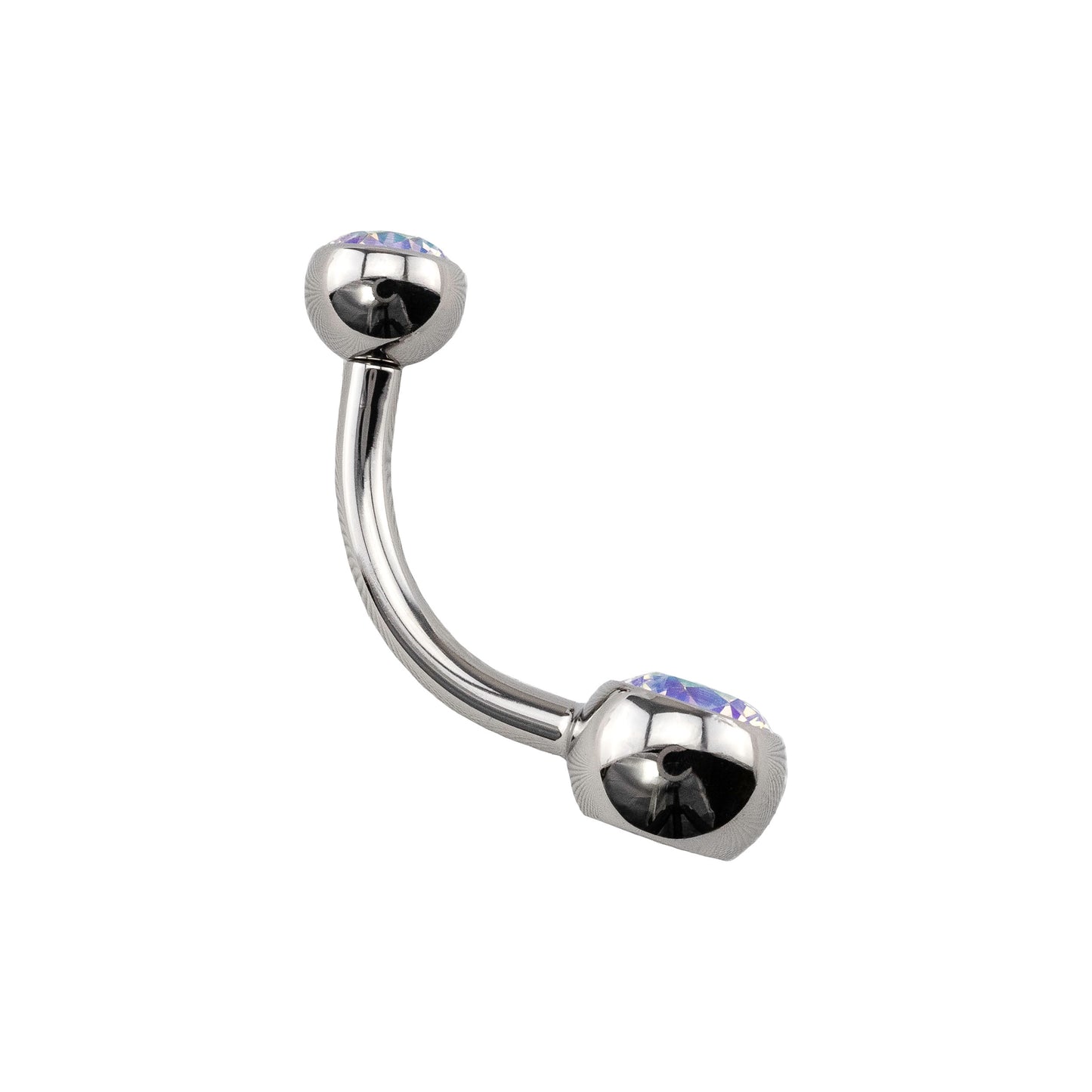 Curved Navel Barbell, Topless with 5mm Gem