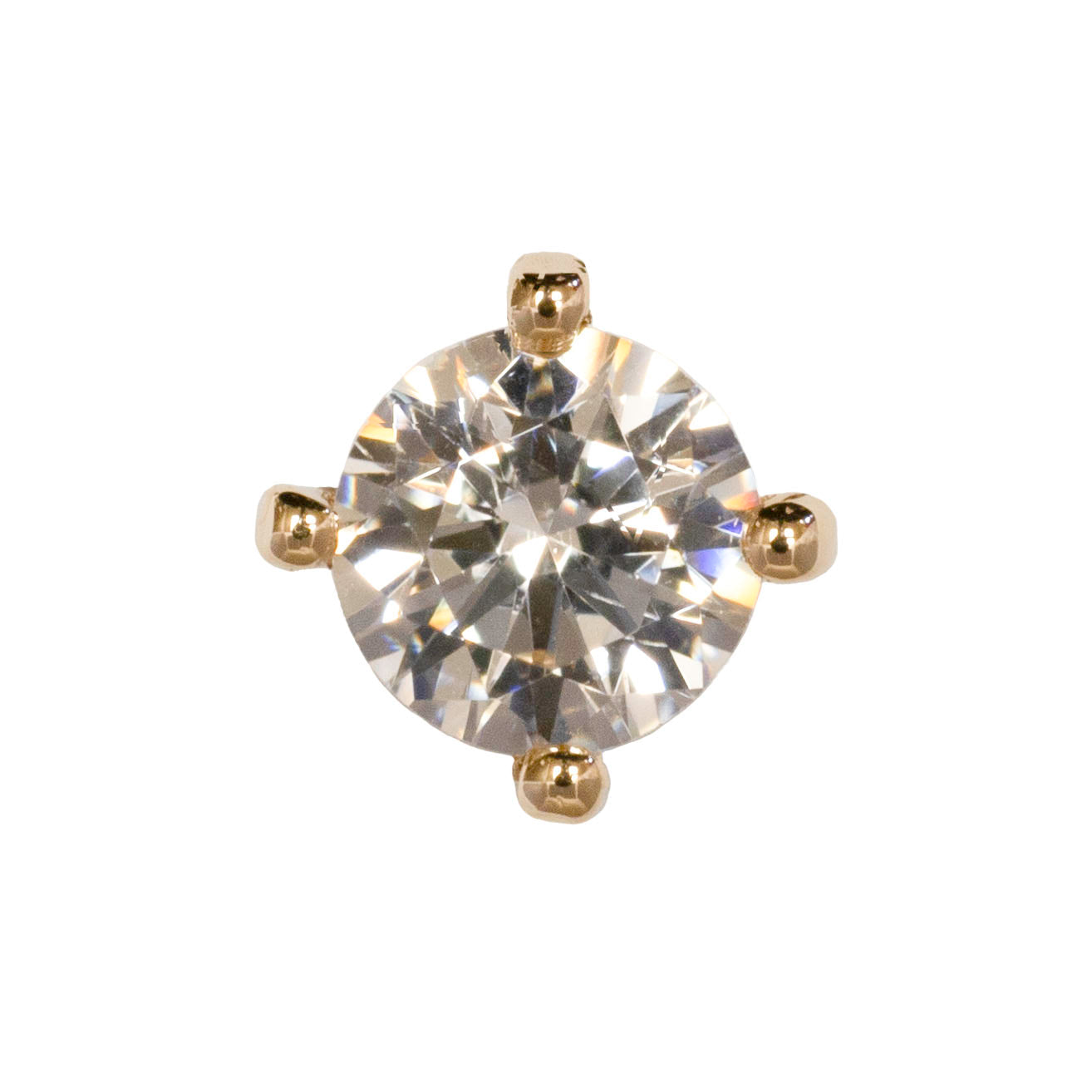 93 - Gold Prong Set Gem