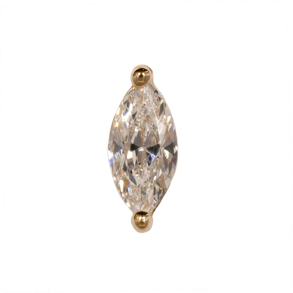 Gold Marquise Prong Set Gem