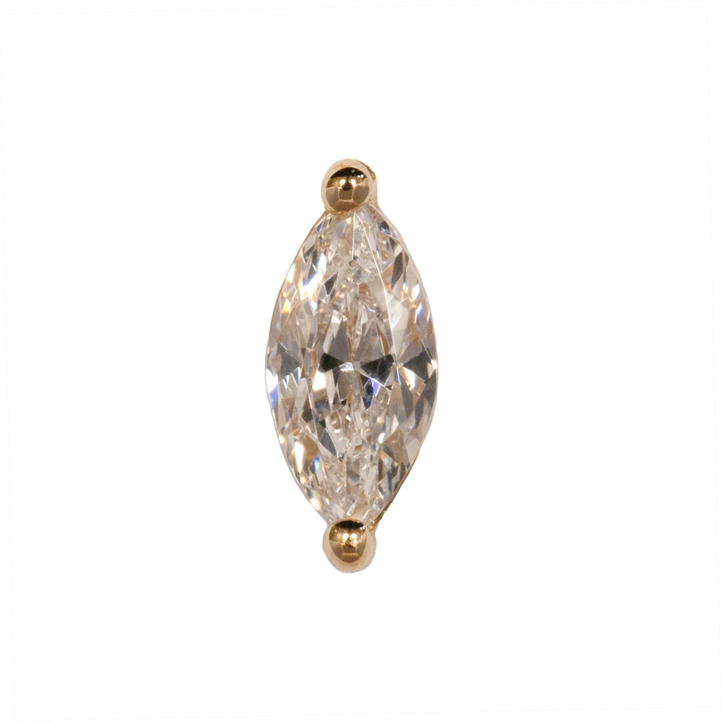 Gold Marquise Prong Set Gem