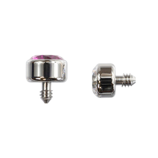 Threaded Bezel Set Gem