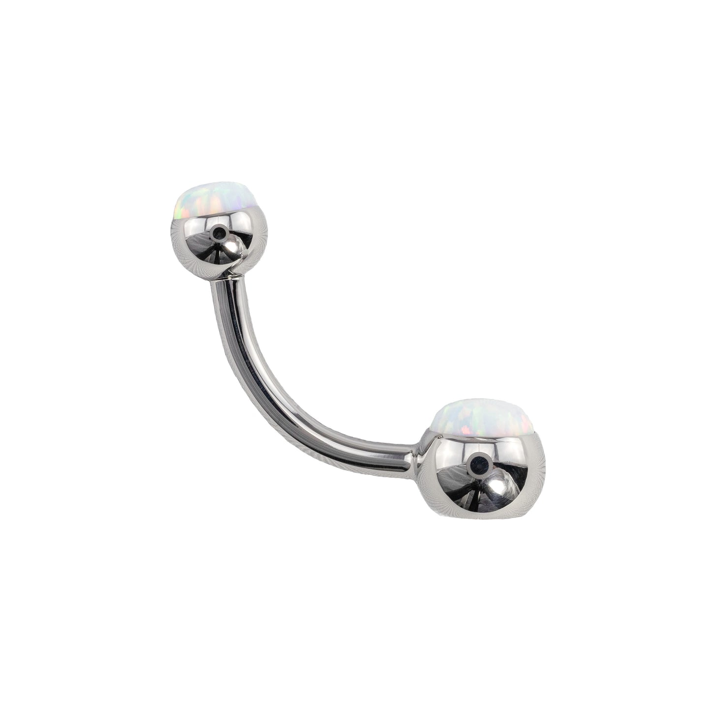 Curved Navel Barbell, Topless with 5mm Cabochon