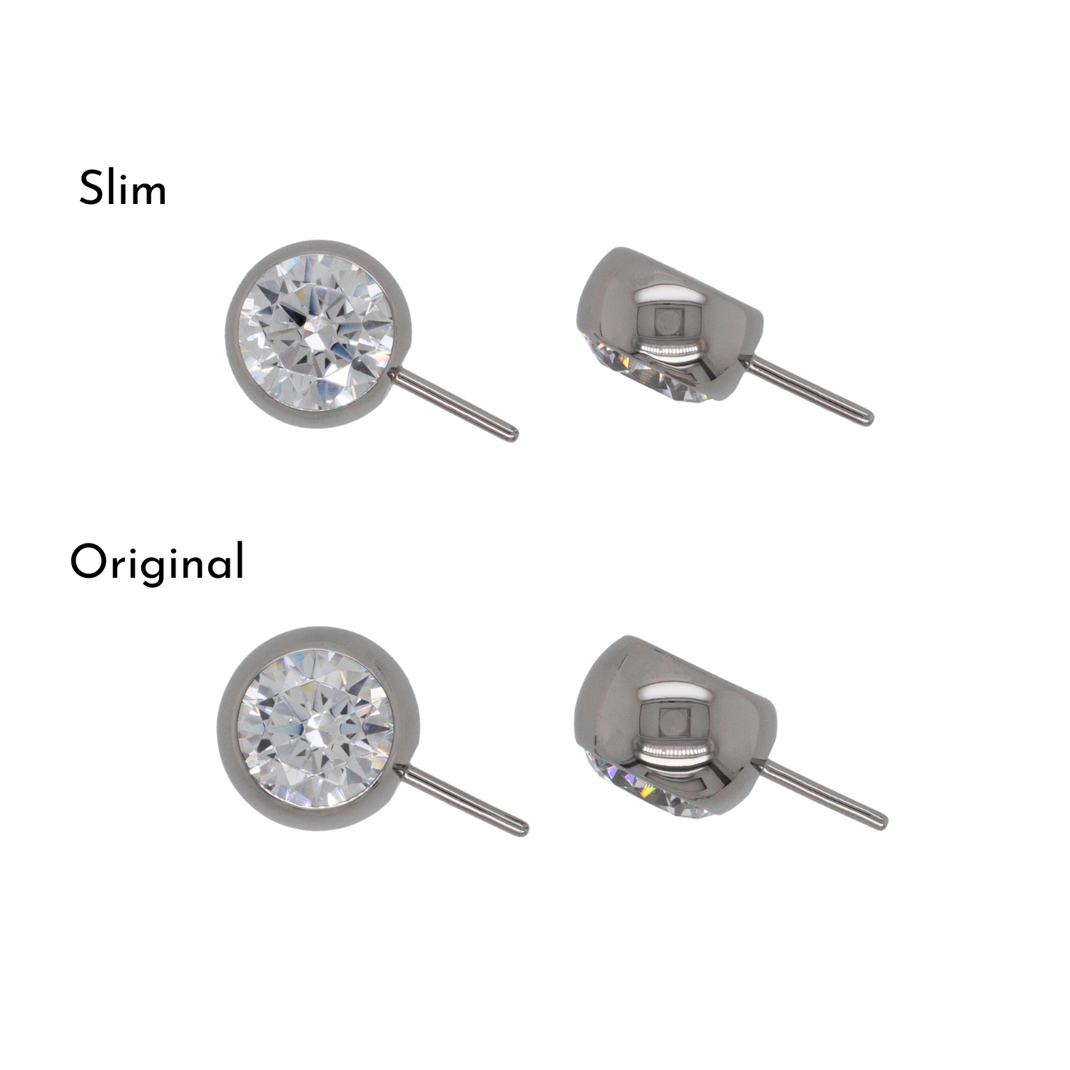 Forward Facing Gem Bead