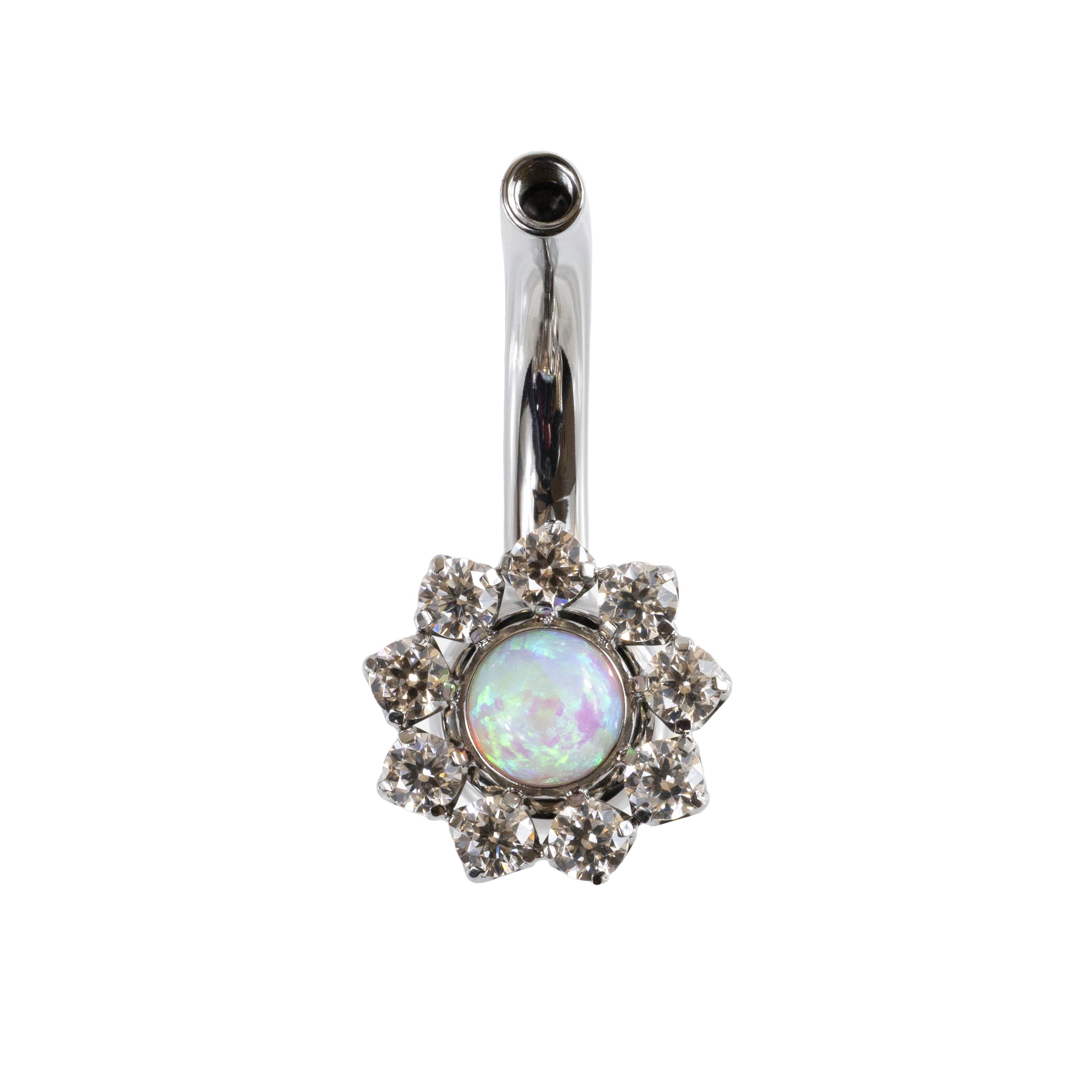 Interchangeable Navel Curve w/ Sunflower