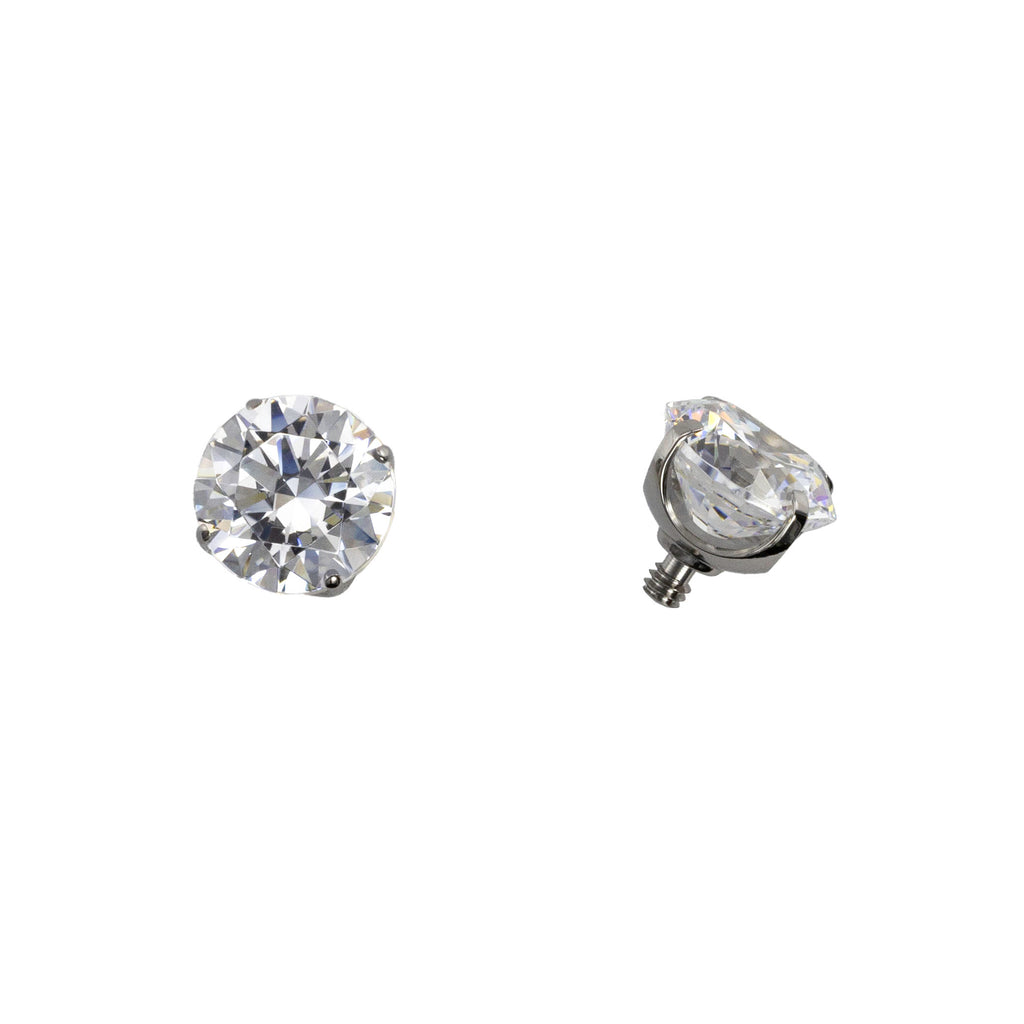 Threaded 5mm Prong Set Gem