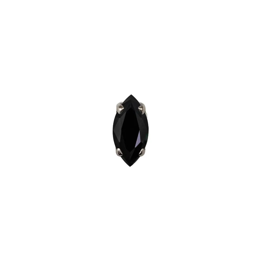 Black 5.0 - Marquise Prong Set Gem