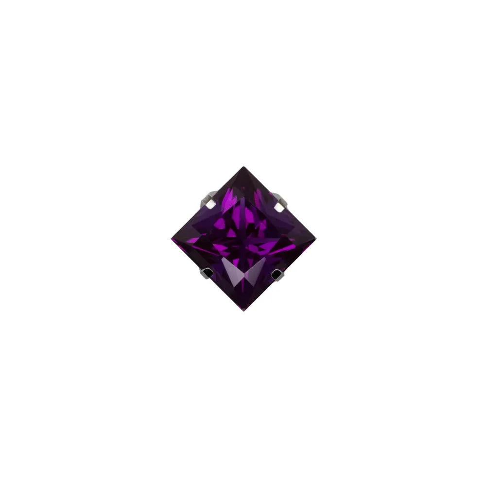 Square Princess Prong Set Gem