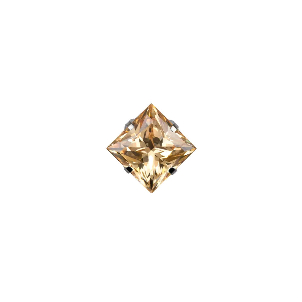 66O - Square Princess Prong Set Gem