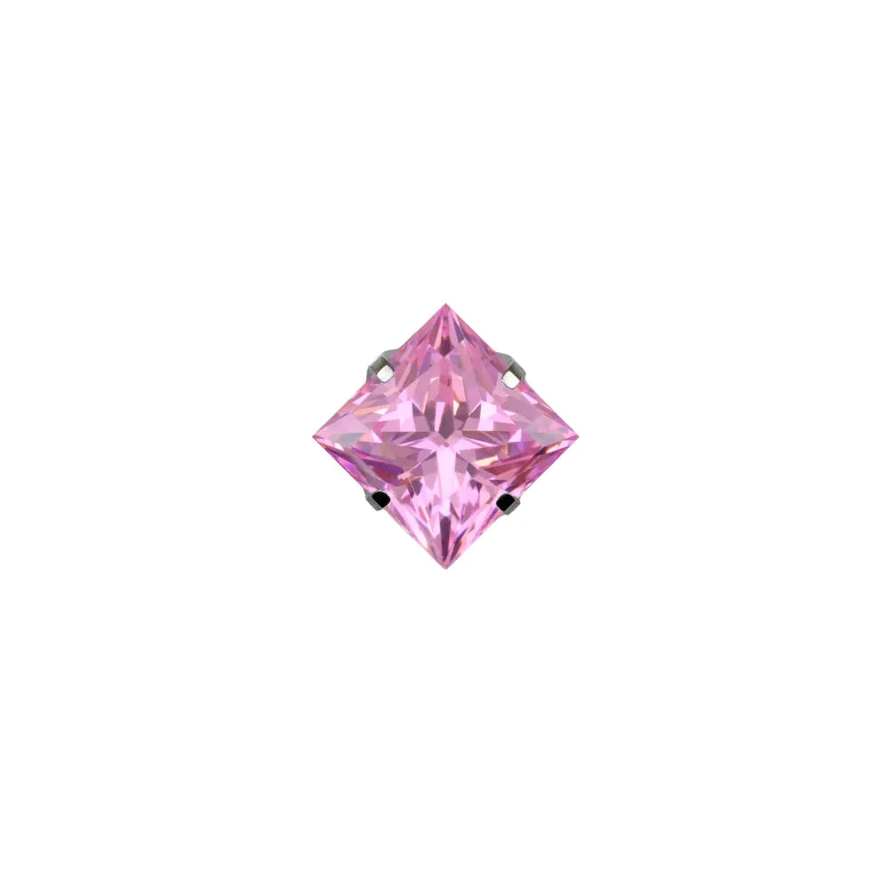 66H - Square Princess Prong Set Gem