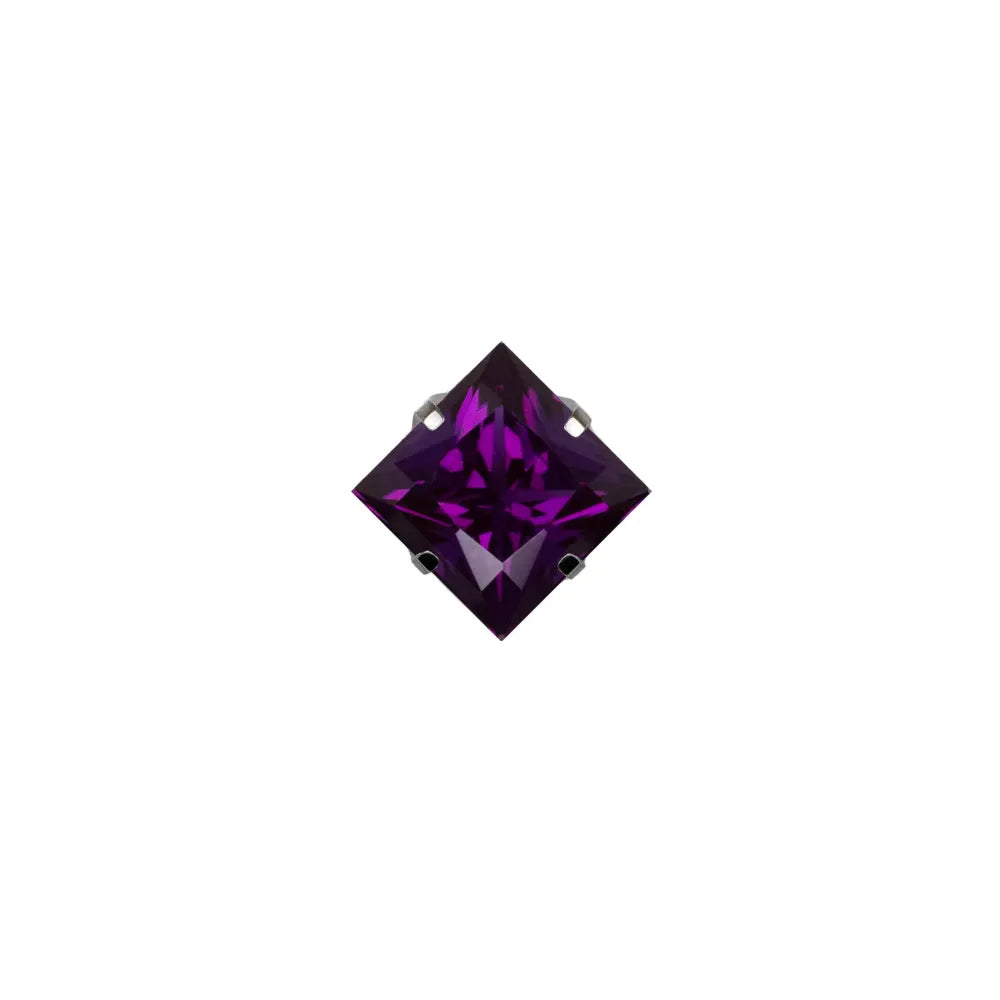 Square Princess Prong Set Gem