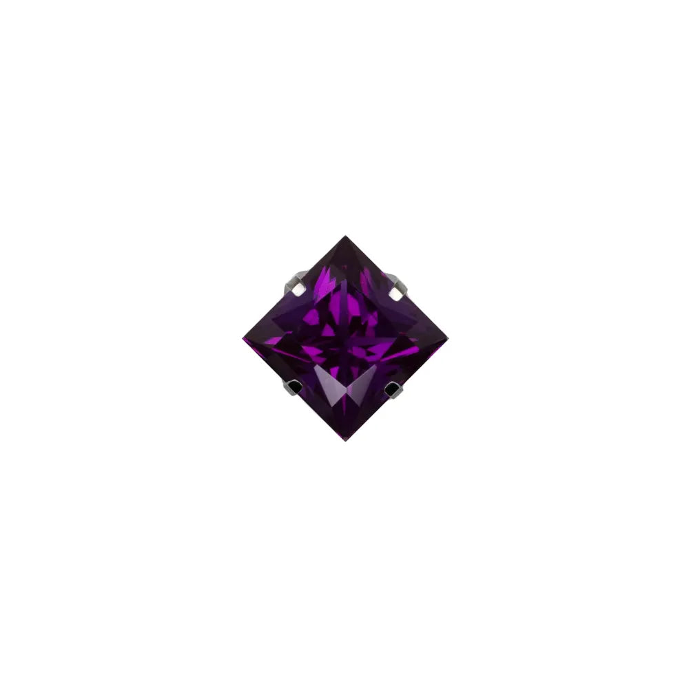 Amethyst 4.0 - Square Princess Prong Set Gem