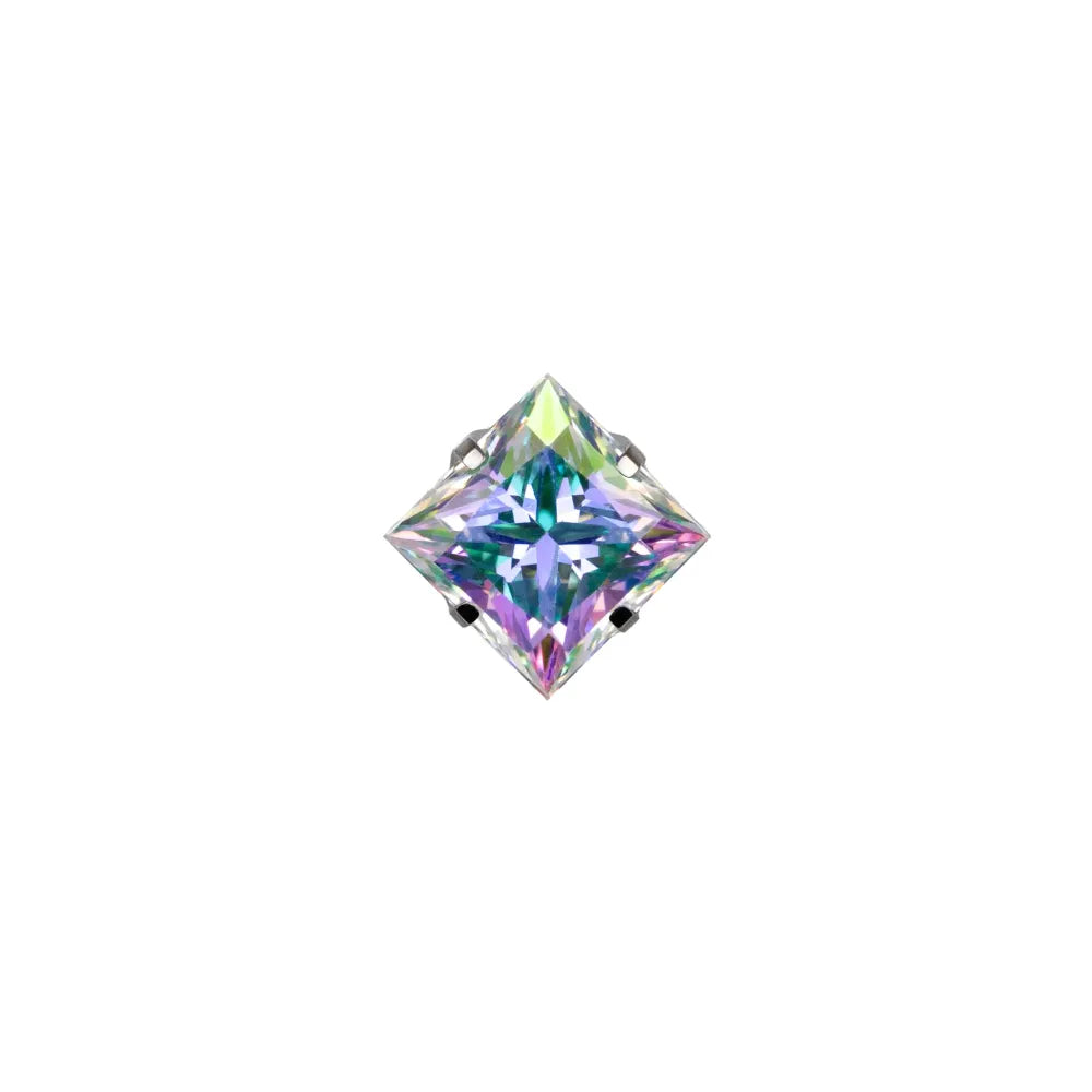 Square Princess Prong Set Gem