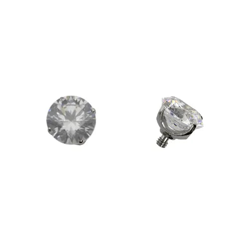 Threaded Prong Set Gem