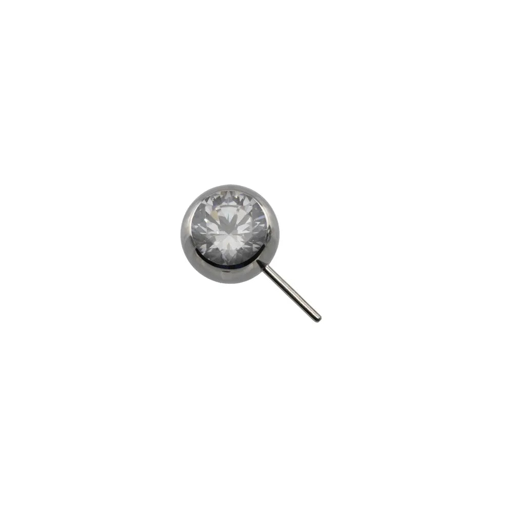 White 4.0 - Forward Facing Gem Bead