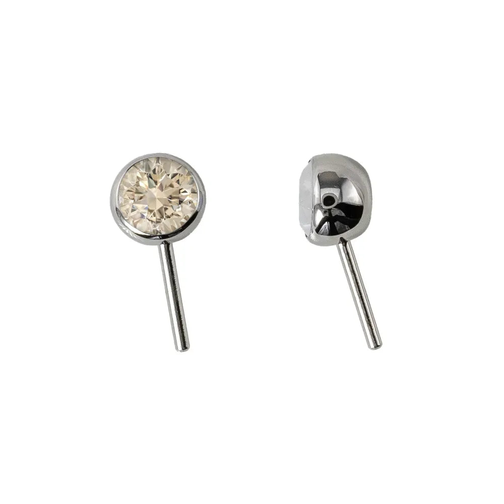 Forward Facing Angled Gem Bead