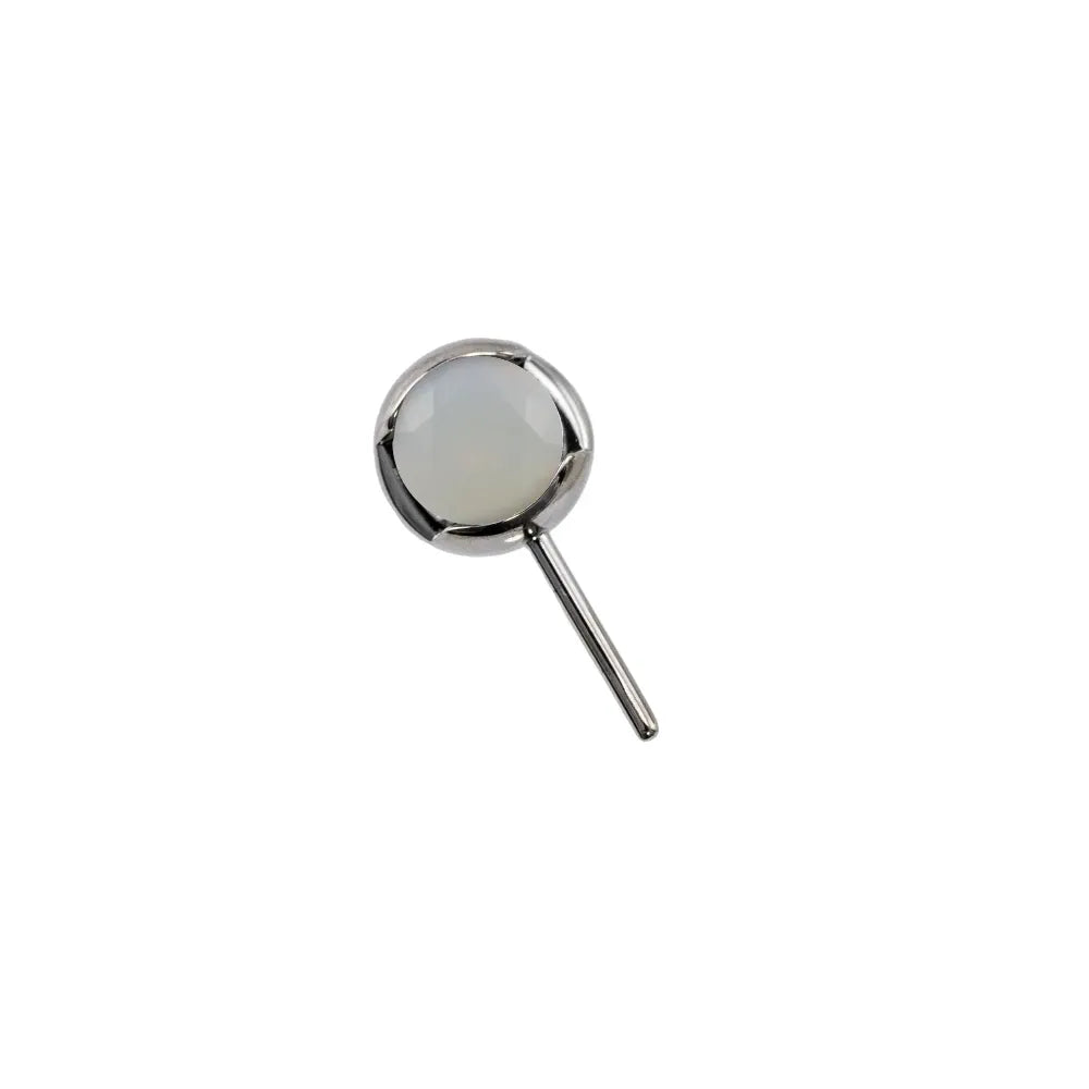 White Opal 3.0 - Forward Facing Slotted Gem Bead