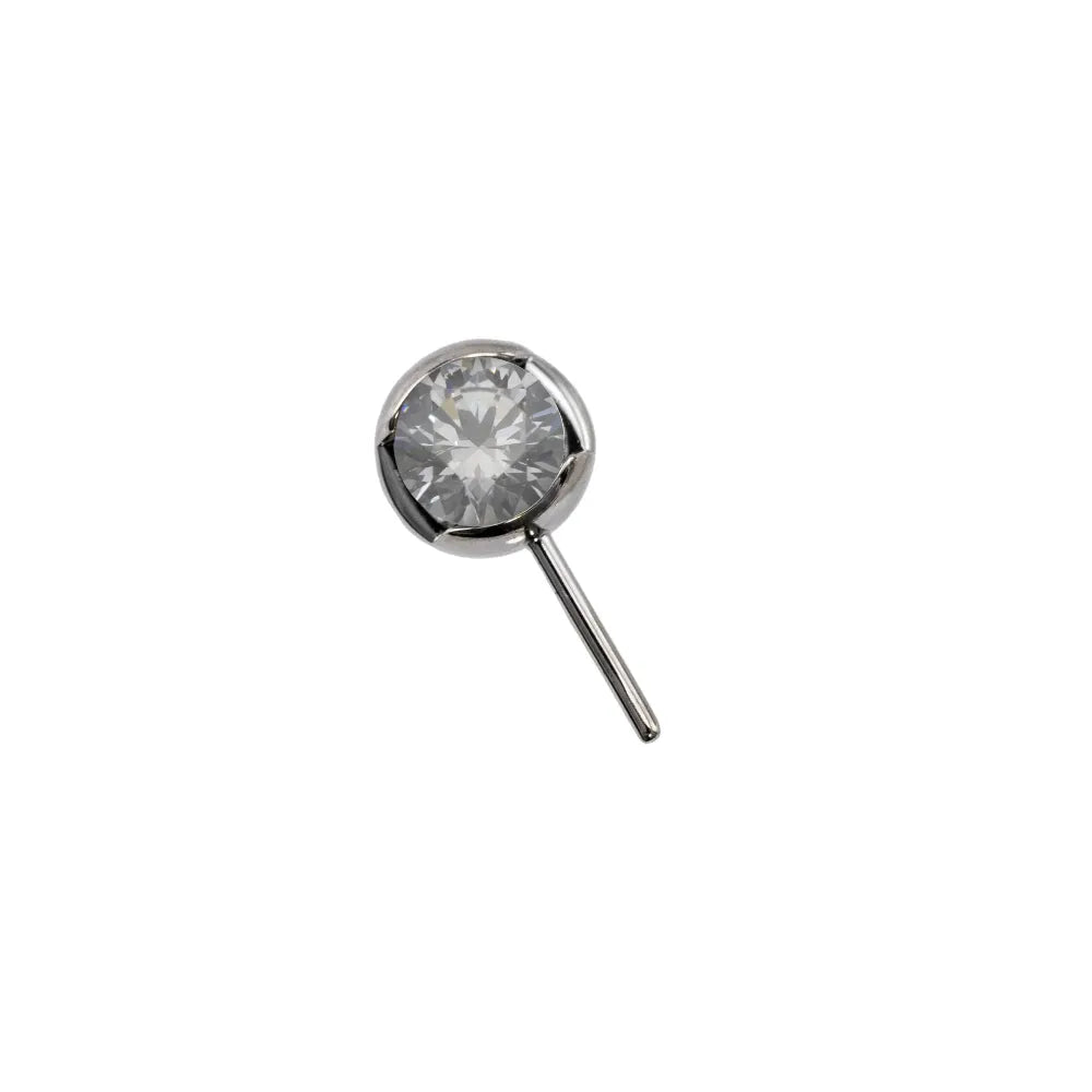 White 3.0 - Forward Facing Slotted Gem Bead