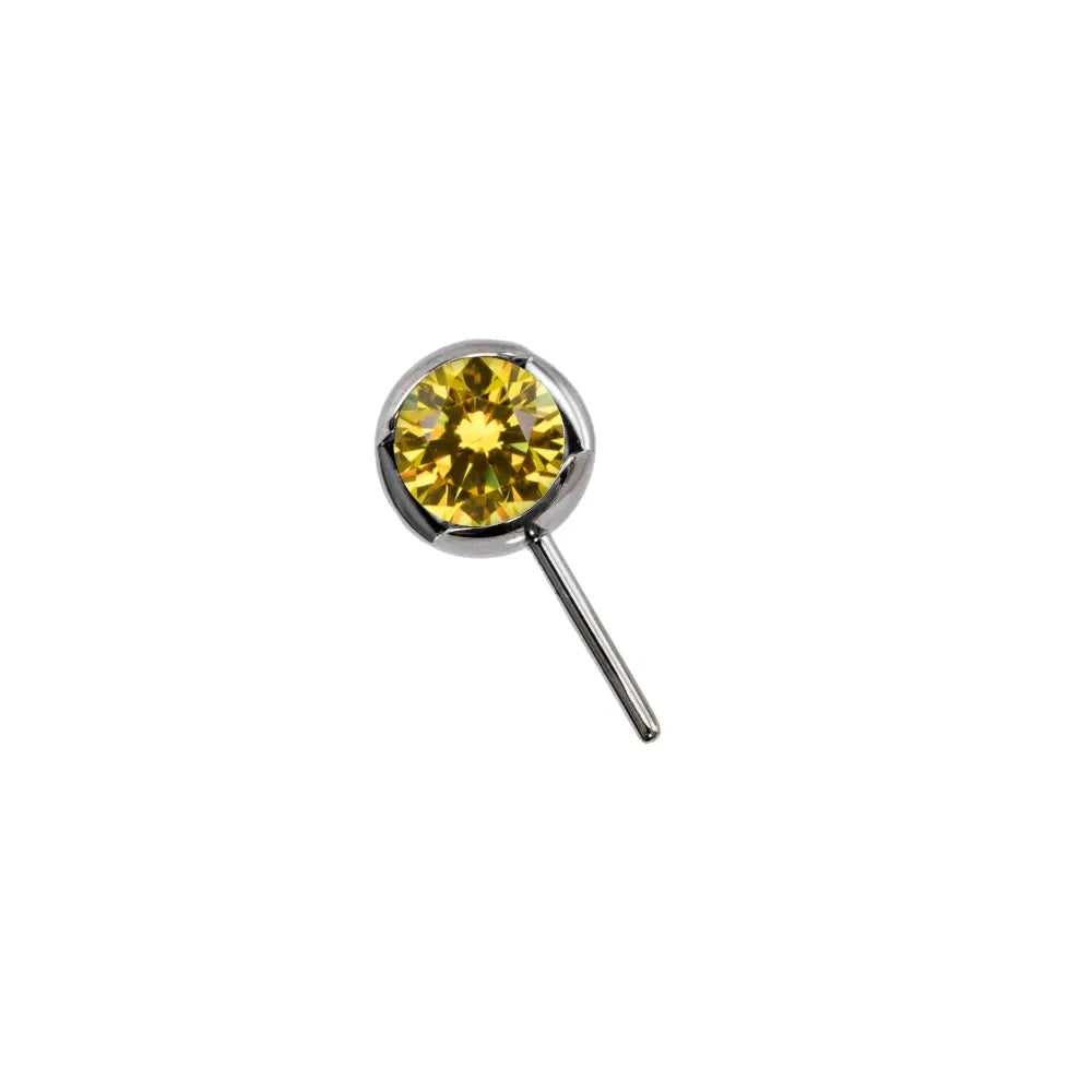 Forward Facing Slotted Gem Bead