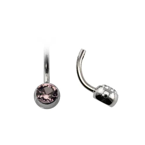 Curved Navel Barbell (Topless) with Gem
