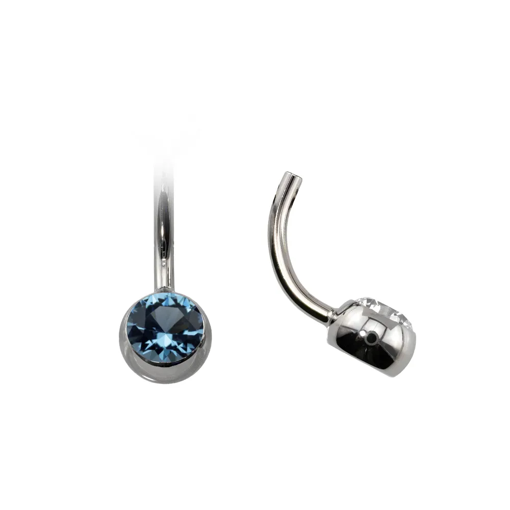 Curved Navel Barbell (Topless) with Gem