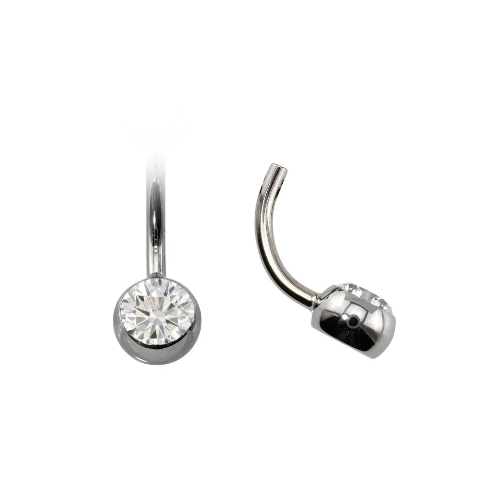 Curved Navel Barbell (Topless) with Gem