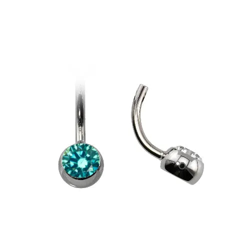Curved Navel Barbell (Topless) with Gem
