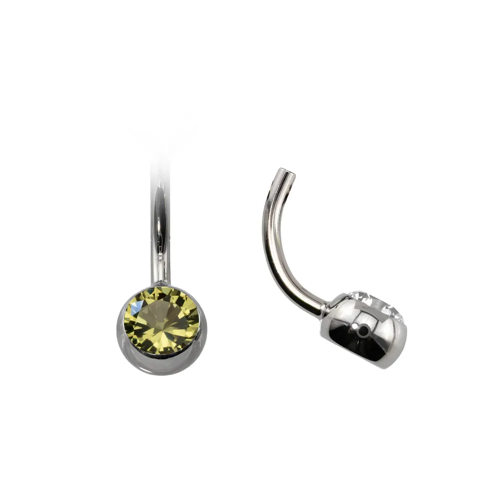 Curved Navel Barbell (Topless) with Gem