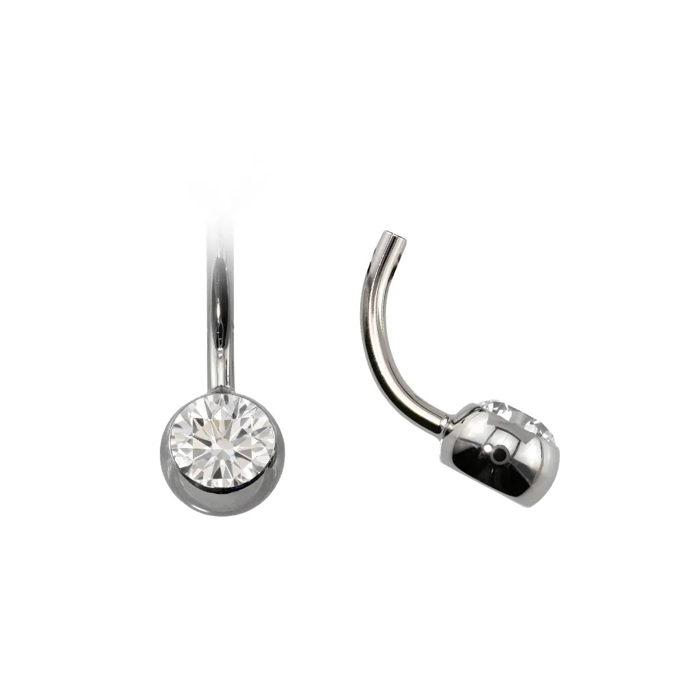 Curved Navel Barbell (Topless) with Gem