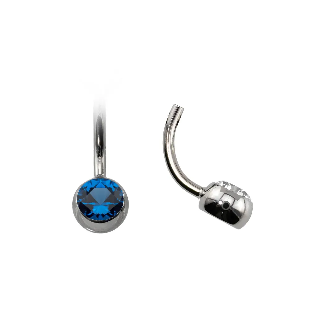 Curved Navel Barbell (Topless) with Gem
