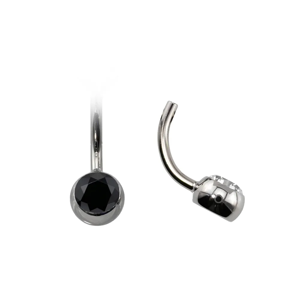 Curved Navel Barbell (Topless) with Gem
