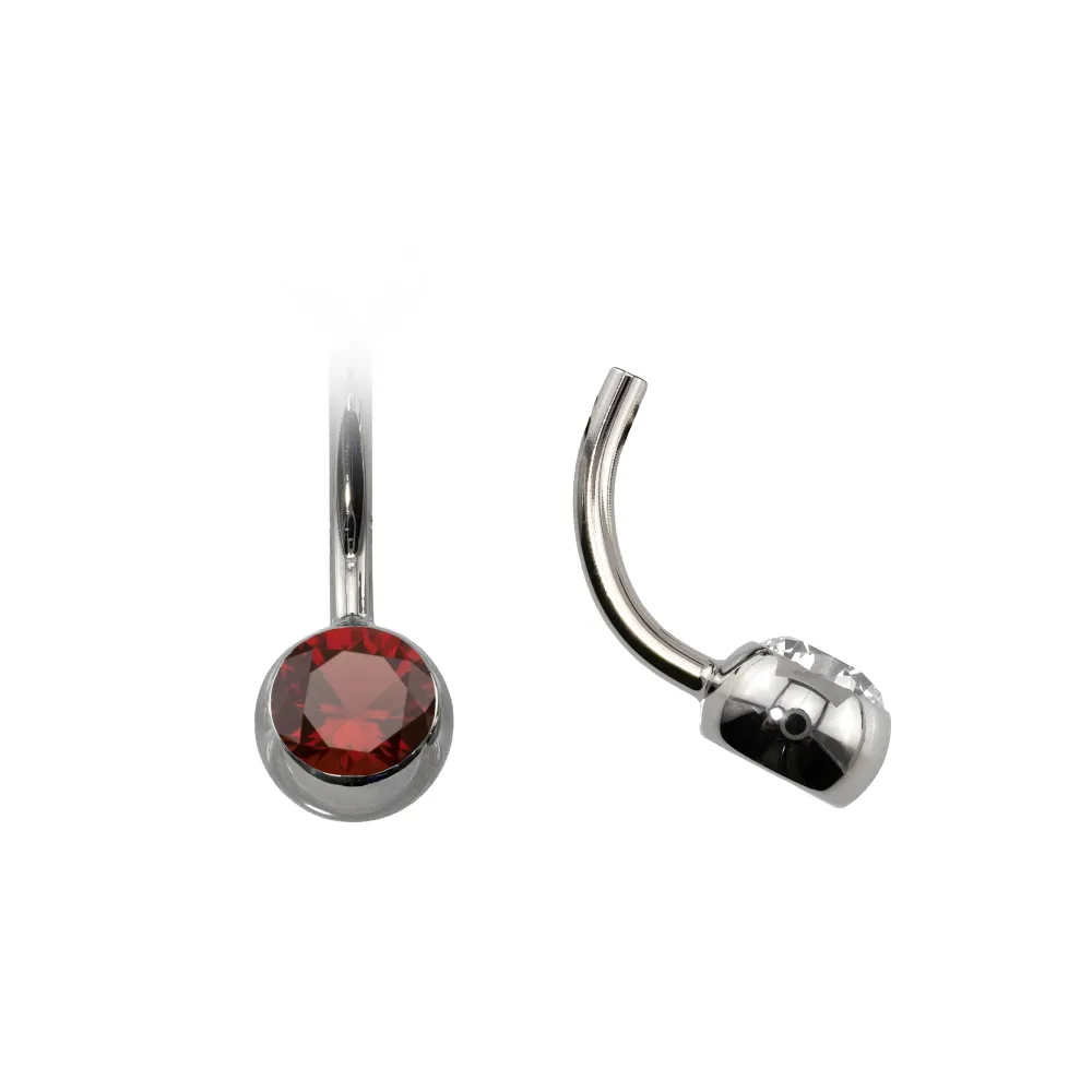 Curved Navel Barbell (Topless) with Gem
