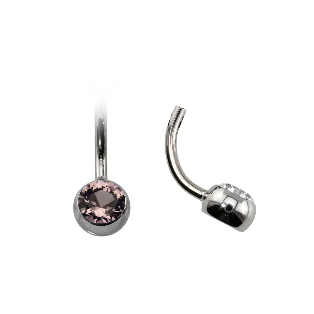Curved Navel Barbell (Topless) with Gem