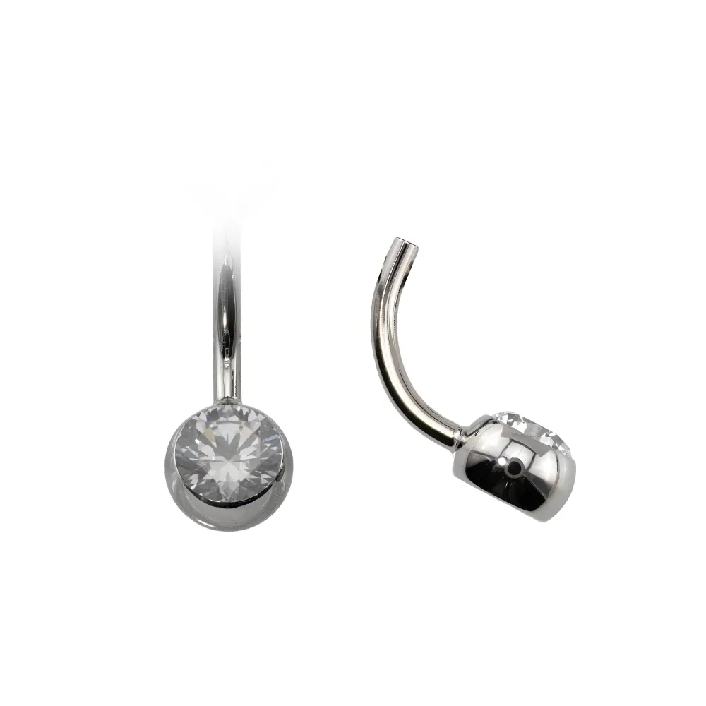Curved Navel Barbell (Topless) with Gem