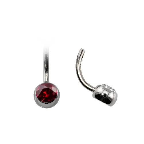 Curved Navel Barbell (Topless) with Gem