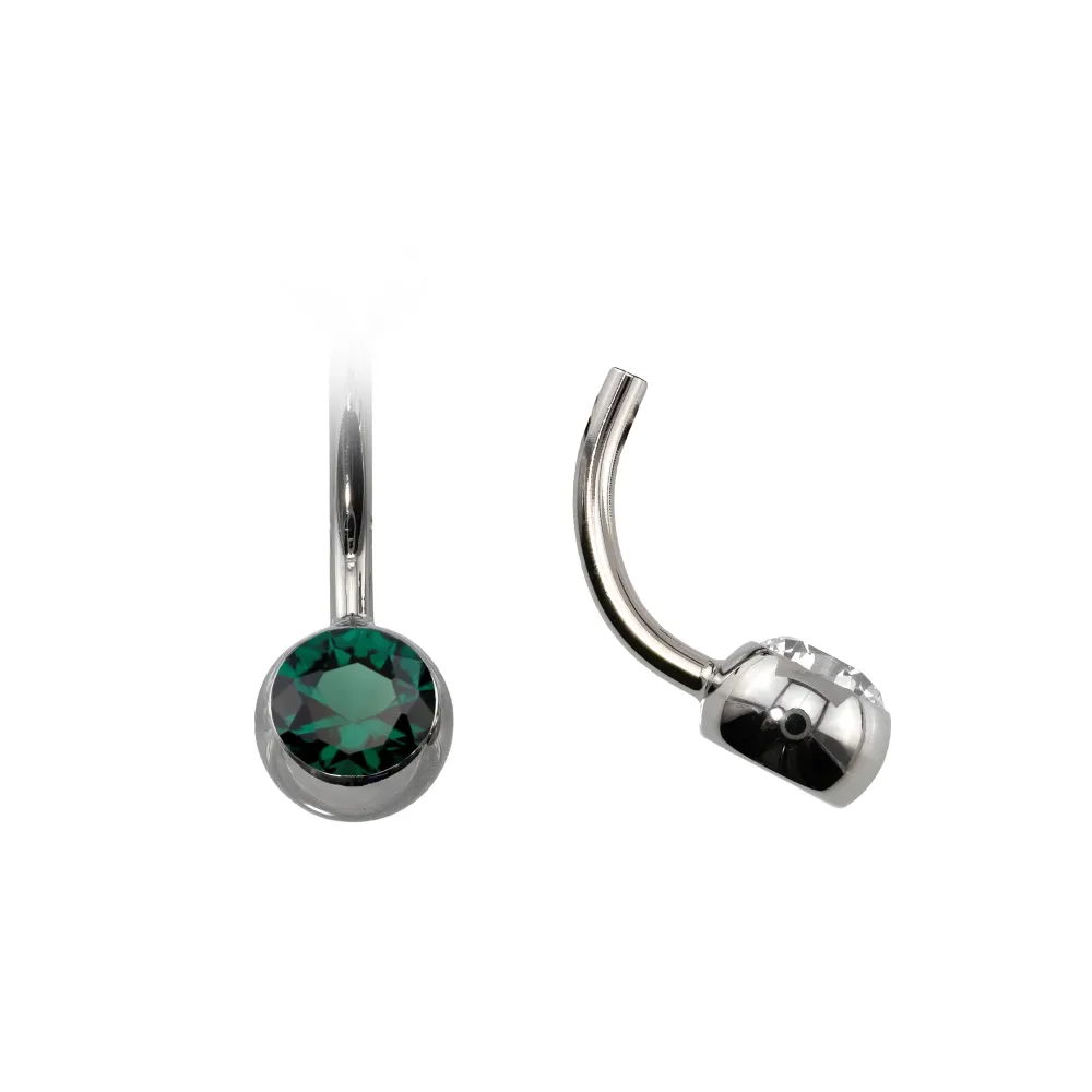 Curved Navel Barbell (Topless) with Gem