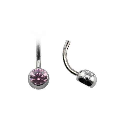 Curved Navel Barbell (Topless) with Gem