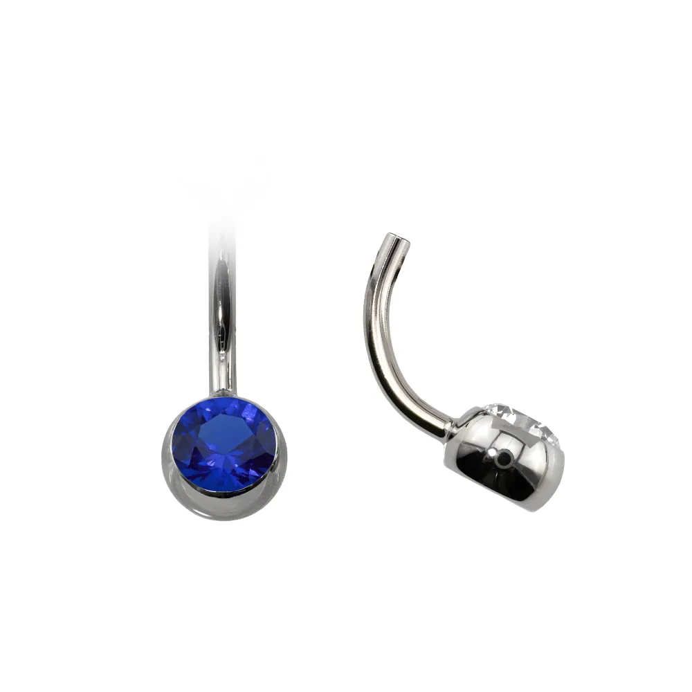 Curved Navel Barbell (Topless) with Gem