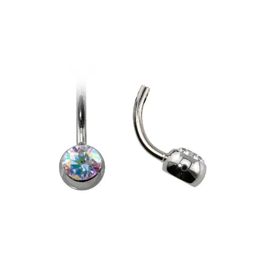 Curved Navel Barbell (Topless) with Gem