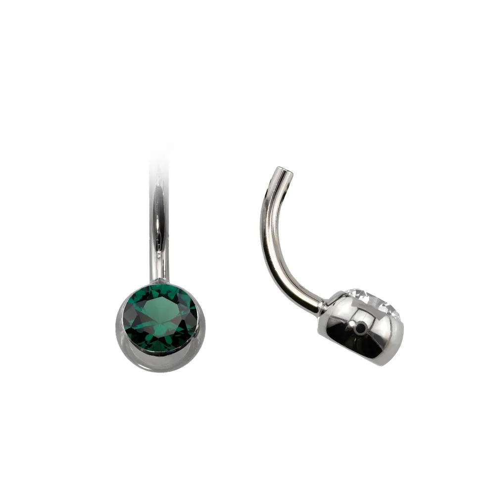 Curved Navel Barbell (Topless) with Gem