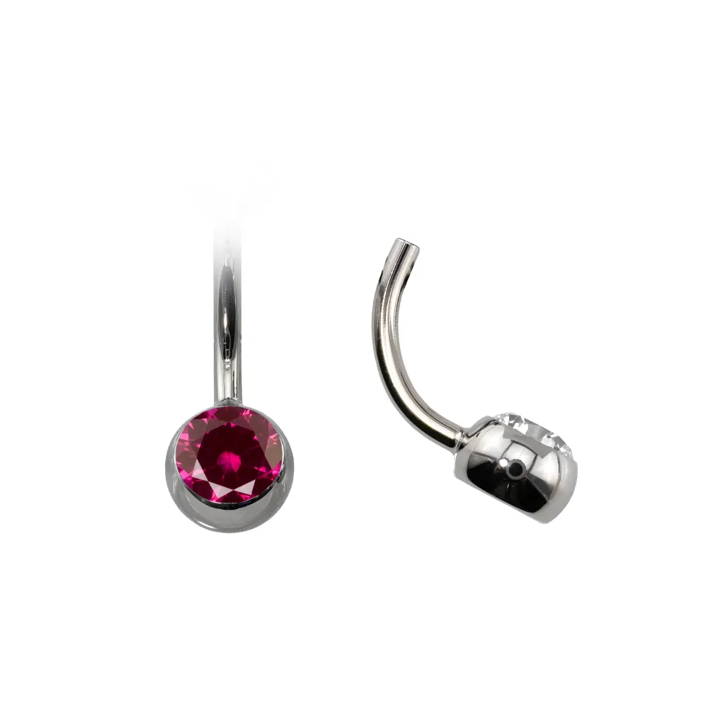 Curved Navel Barbell (Topless) with Gem