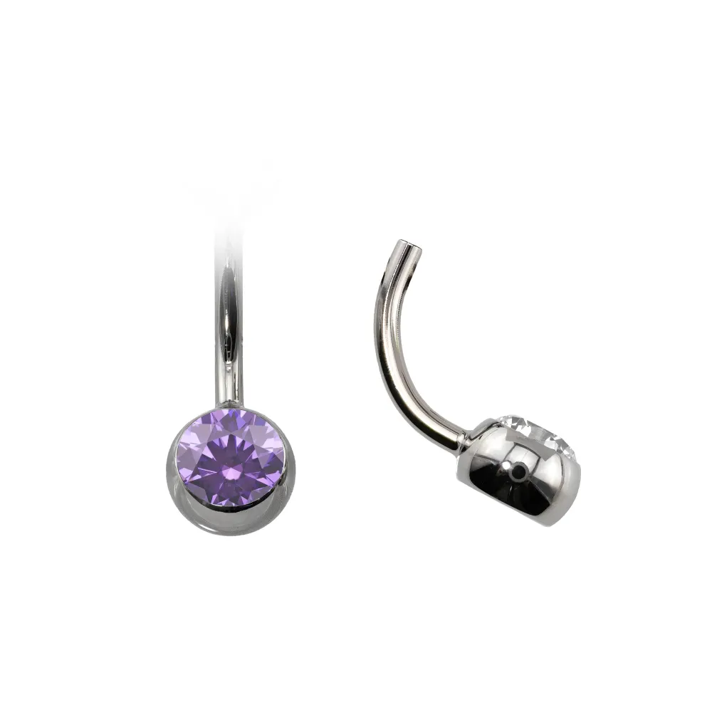 Curved Navel Barbell (Topless) with Gem