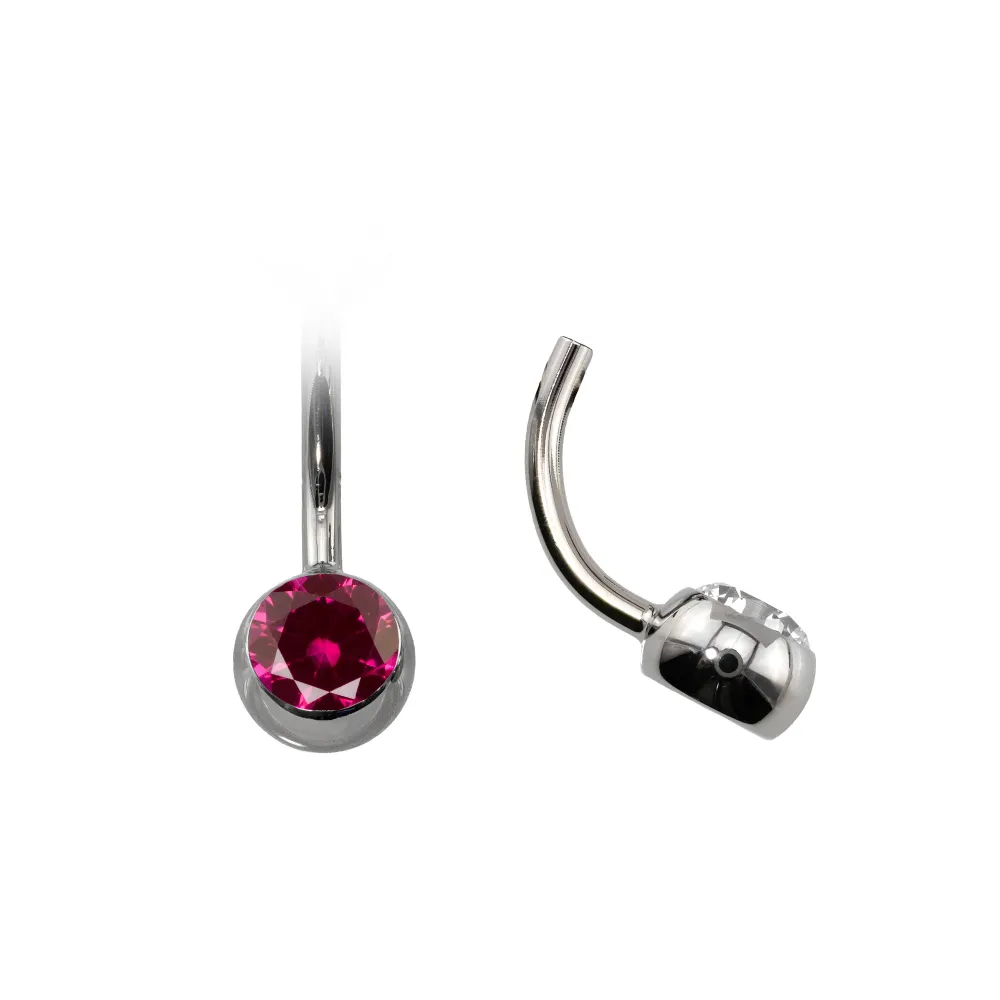 Curved Navel Barbell (Topless) with Gem
