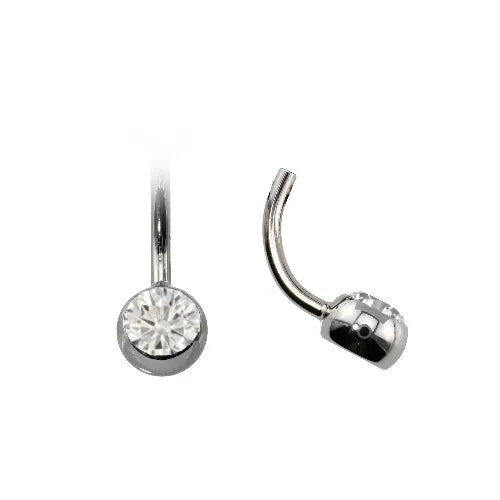 Curved Navel Barbell (Topless) with Gem