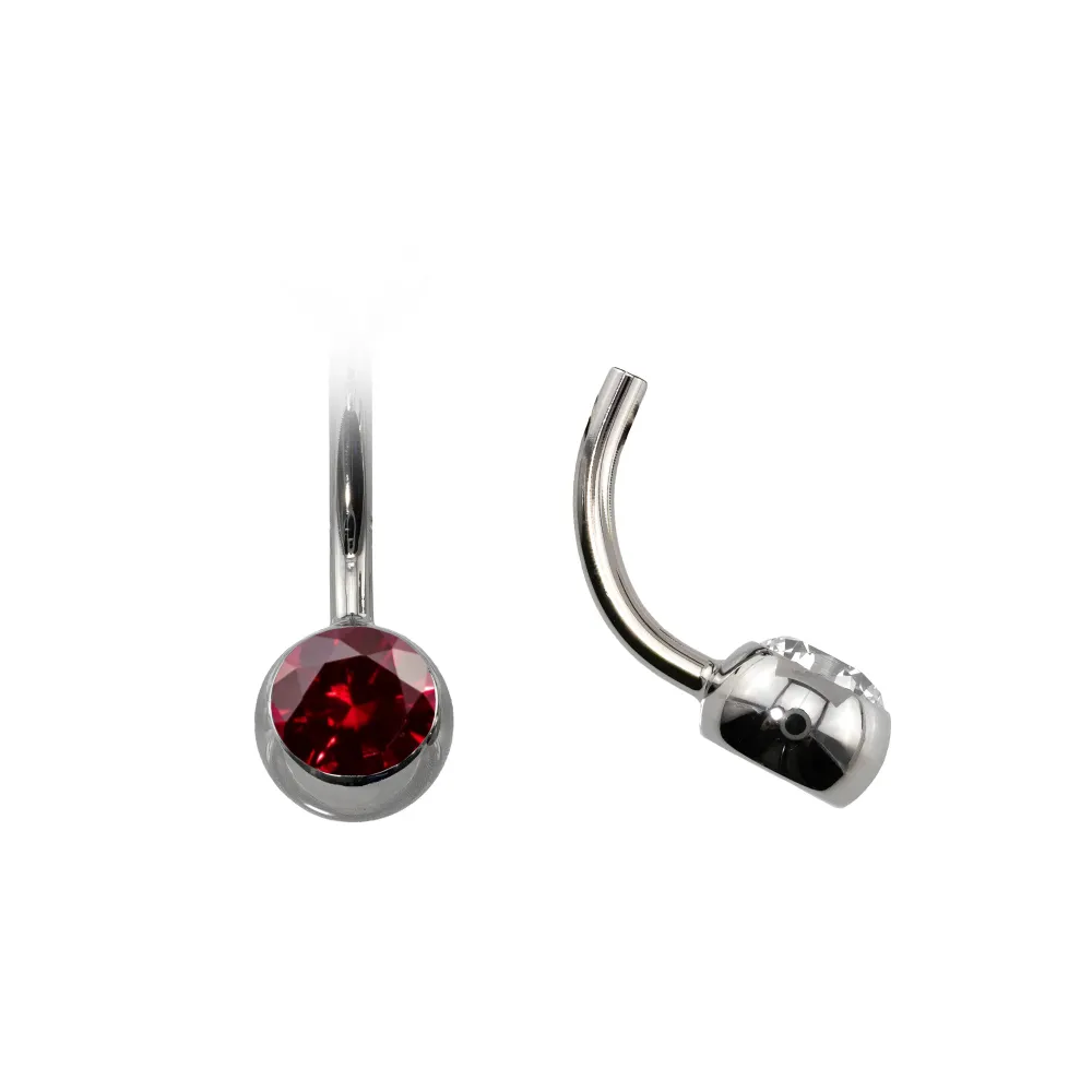 Curved Navel Barbell (Topless) with Gem