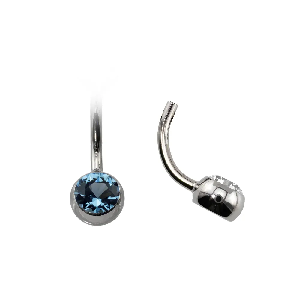 Curved Navel Barbell (Topless) with Gem
