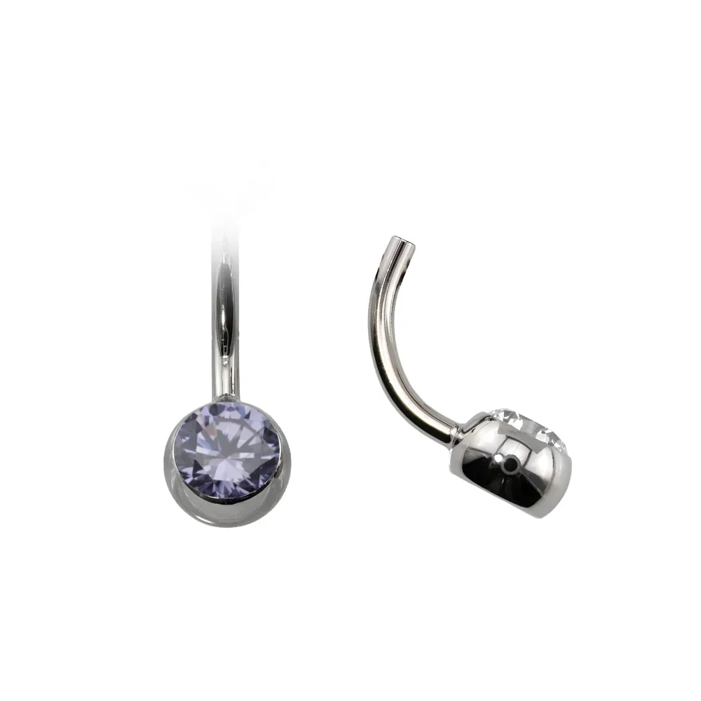 Curved Navel Barbell (Topless) with Gem