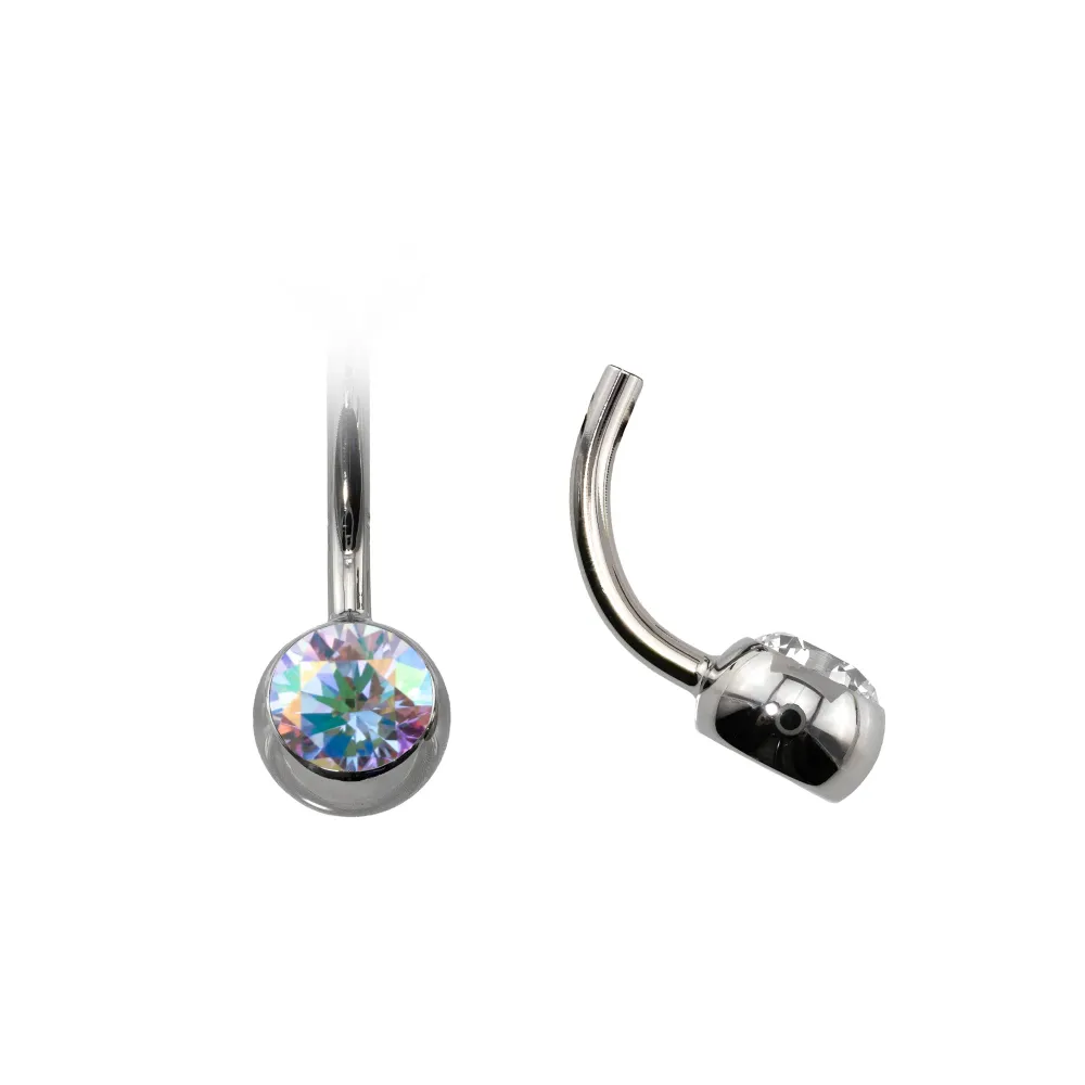 Curved Navel Barbell (Topless) with Gem