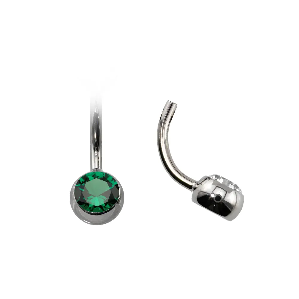 Curved Navel Barbell (Topless) with Gem