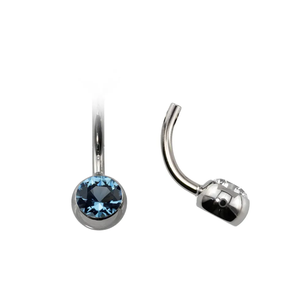 Curved Navel Barbell (Topless) with Gem