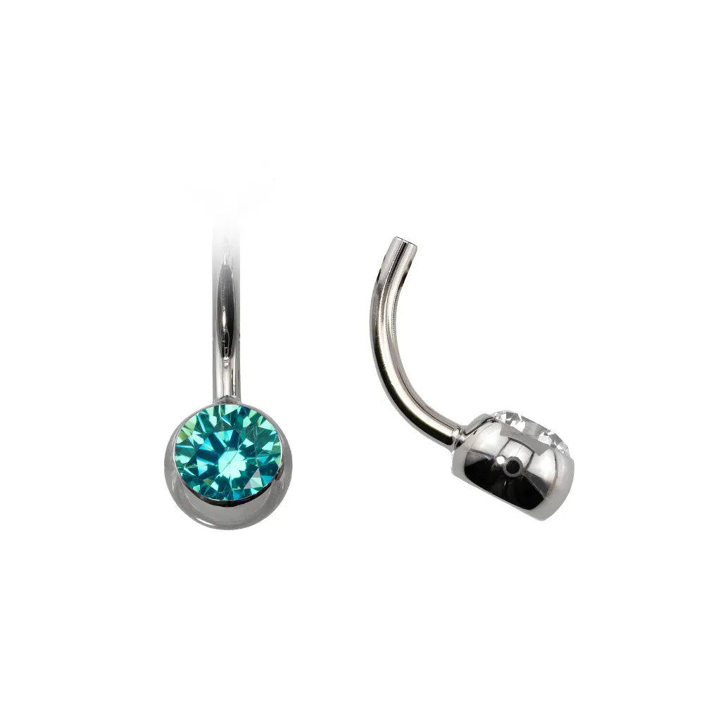 Curved Navel Barbell (Topless) with Gem